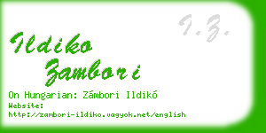 ildiko zambori business card